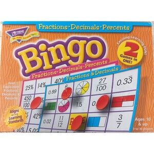 Trend Fractions Decimals Percents Bingo NEW SEALED